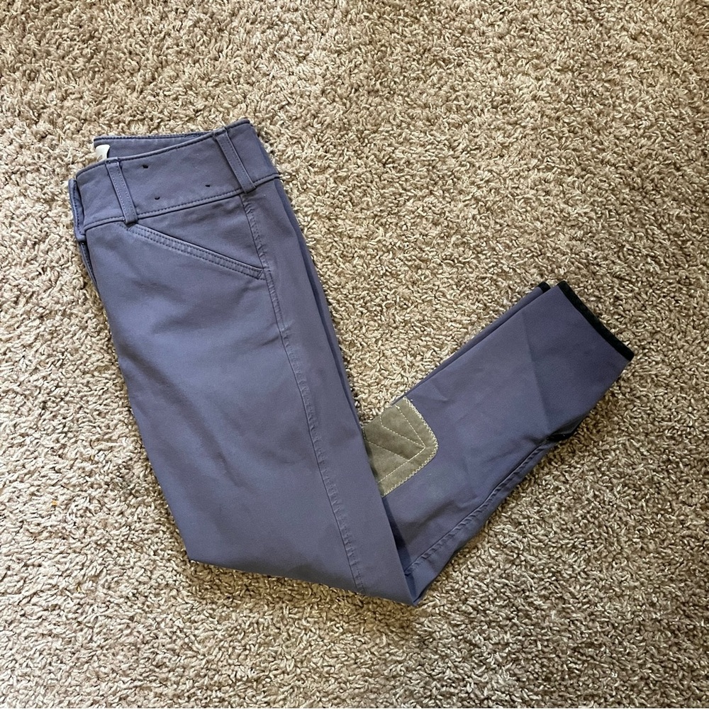 Girl’s Size 14 Purple Tailored Sportsman Knee Patch Horseback Riding Breeches